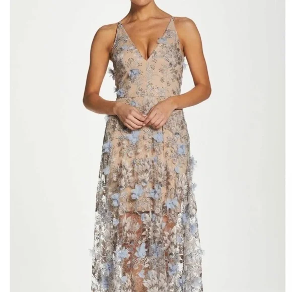 dress the population blue Elle Dress XXS / MIDNIGHT BLUE B